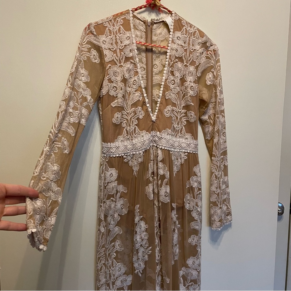 For Love and Lemons Temecula maxi dress lace floral feminine